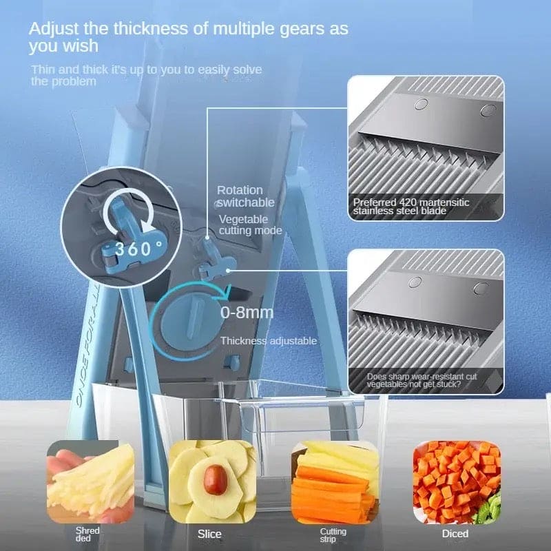 SafeSlice Pro 4-in-1 Adjustable Vegetable Mandoline