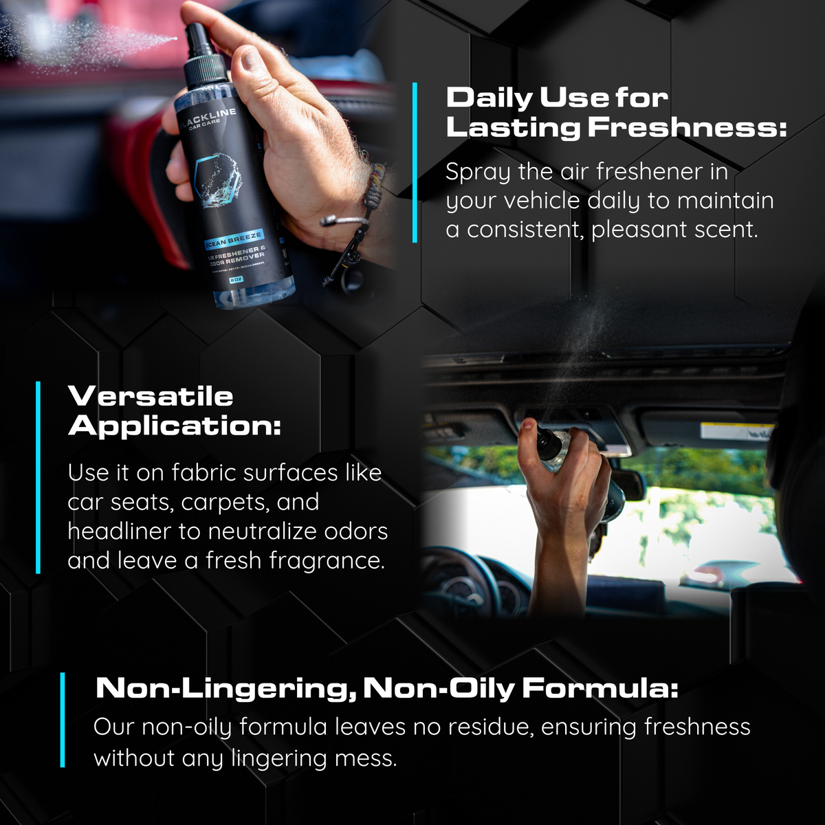 Blackline Car Care Black Series Air Freshener & Odor Remover