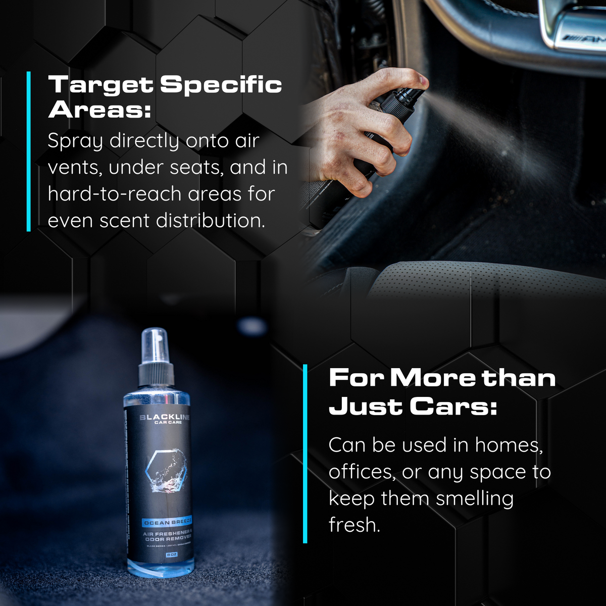 Blackline Car Care Black Series Air Freshener & Odor Remover