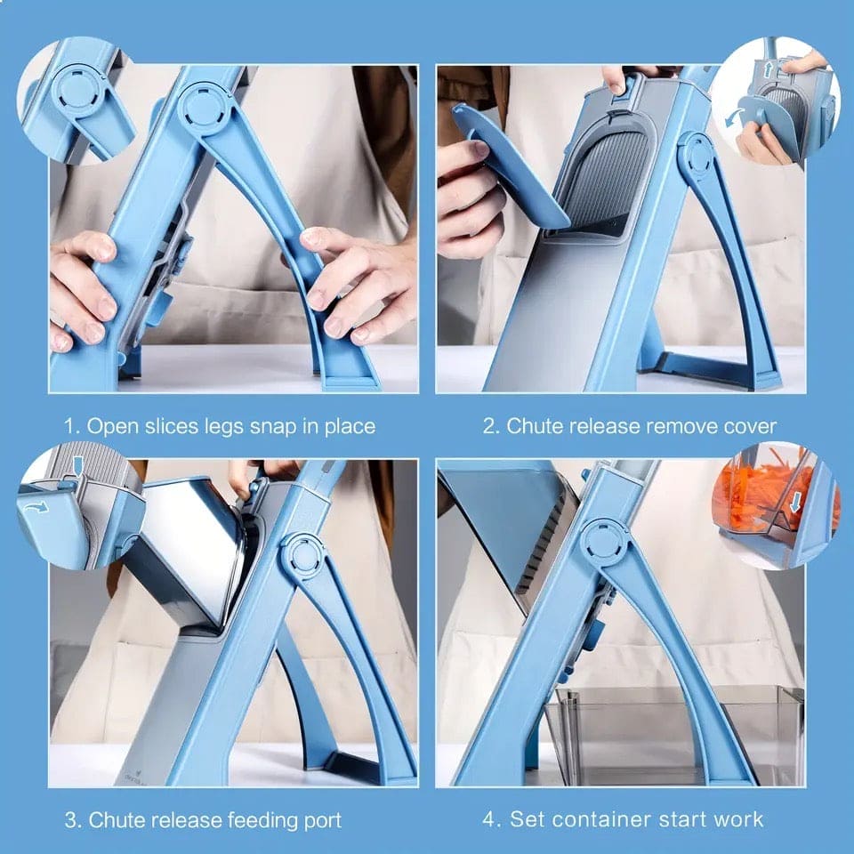 SafeSlice Pro 4-in-1 Adjustable Vegetable Mandoline