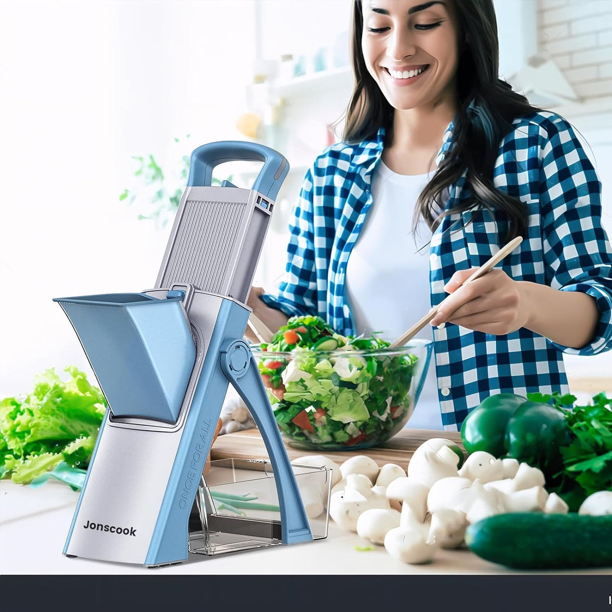 SafeSlice Pro 4-in-1 Adjustable Vegetable Mandoline