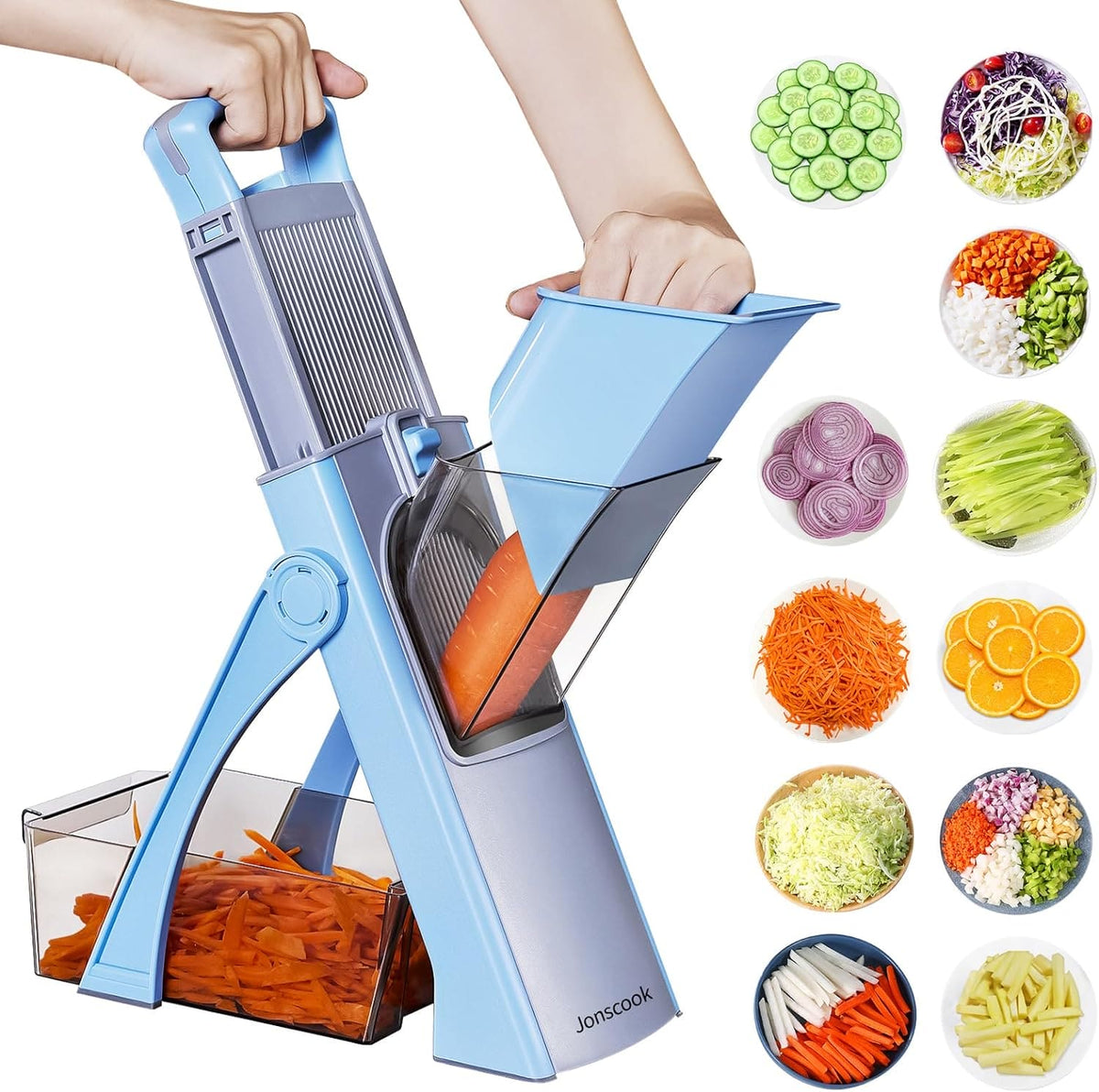 SafeSlice Pro 4-in-1 Adjustable Vegetable Mandoline